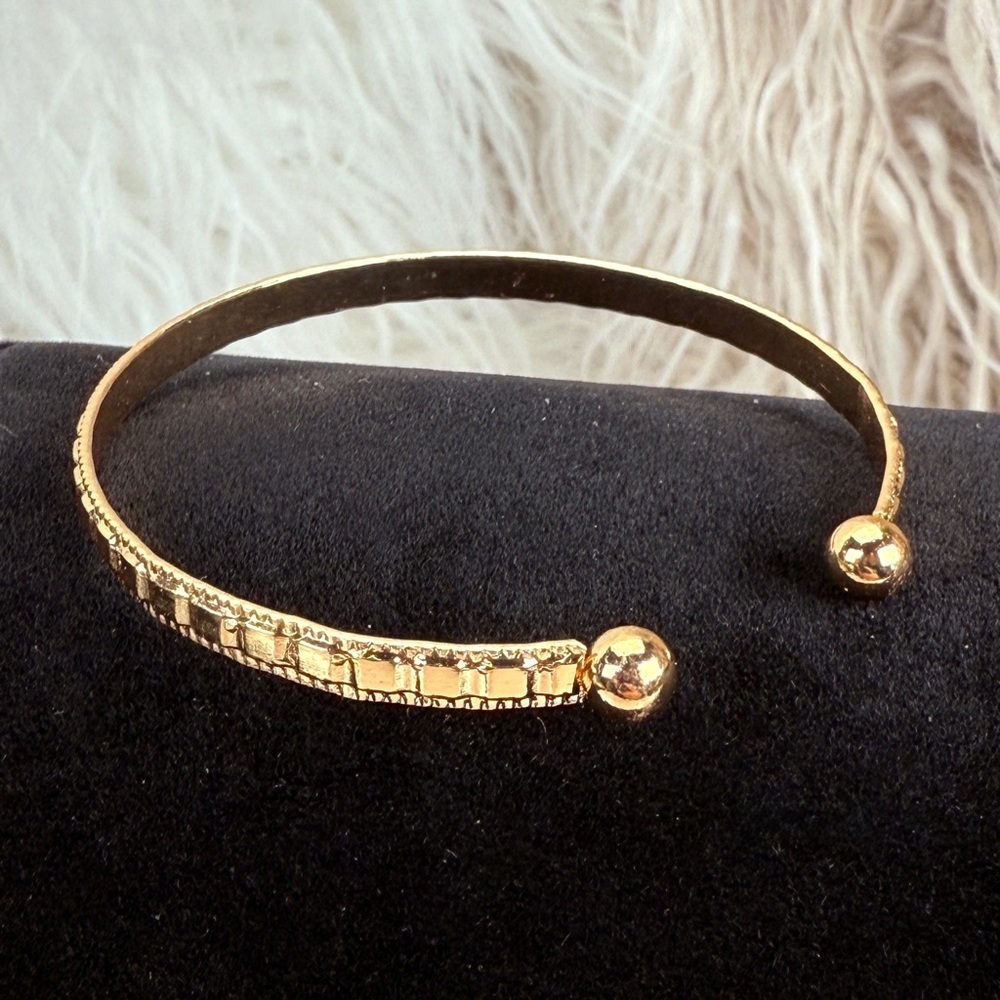 Goldtone Stackable Cuff Bracelet - Picture 8 of 13